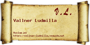 Vallner Ludmilla névjegykártya